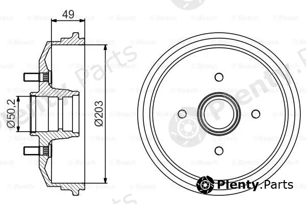 Bosch 0986477190 — Brake Drum