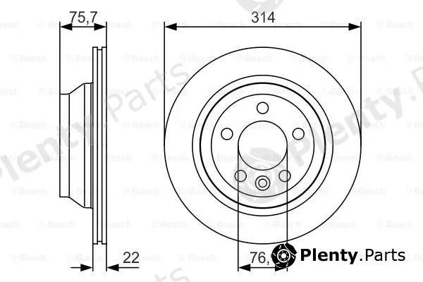 Bosch 0986479S54 — Brake Disc
