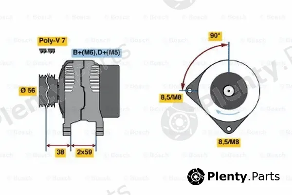 Bosch 0123510037 — Alternator
