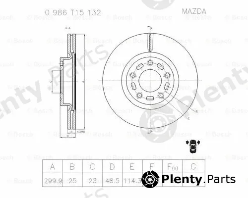 Bosch 0986T15132 — Brake Disc