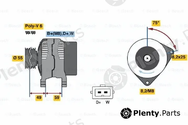 Bosch 0123310002 — Alternator