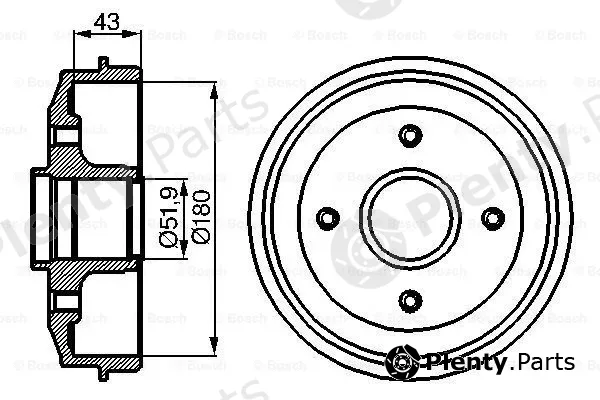 Bosch 0986477020 — Brake Drum