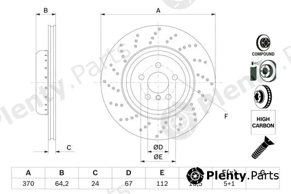 Bosch 0986479G12 — Brake Disc