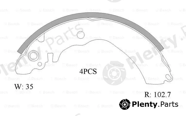 Bosch 0986AB1508 — Brake Shoe Set