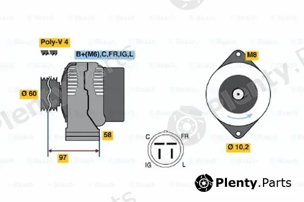 Bosch 0986042341 — Alternator