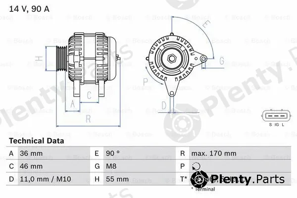 Bosch 0986082770 — Alternator