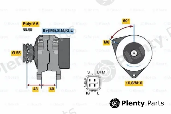 Bosch 0124315016 — Alternator