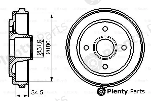 Bosch 0986477128 — Brake Drum