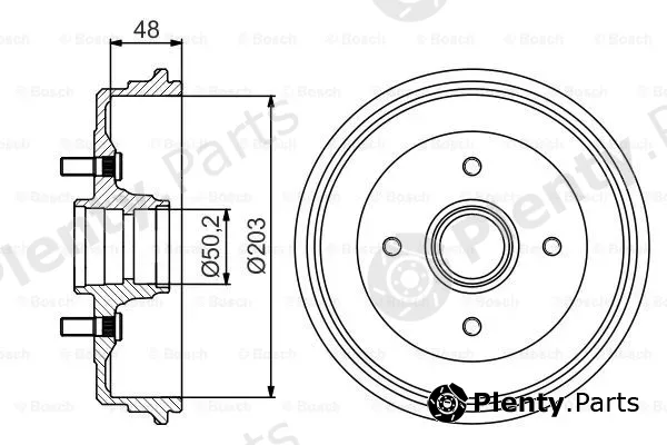 Bosch 0986477258 — Brake Drum