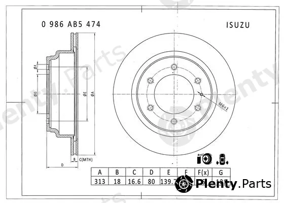 Bosch 0986AB5474 — Brake Disc