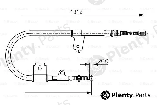 Bosch 1987477398 — Cable Pull, parking brake