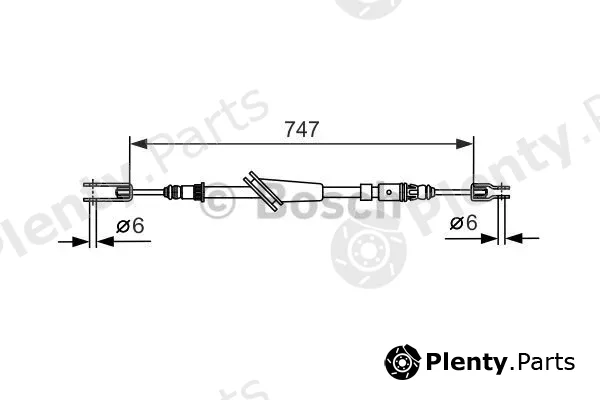 Bosch 1987477662 — Cable Pull, parking brake