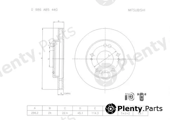 Bosch 0986AB5440 — Brake Disc