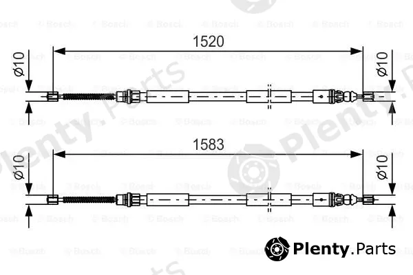 Bosch 1987477616 — Cable Pull, parking brake