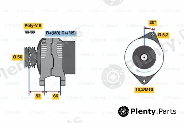 Bosch 0986040021 — Alternator