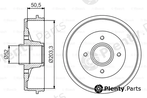 Bosch 0986477175 — Brake Drum