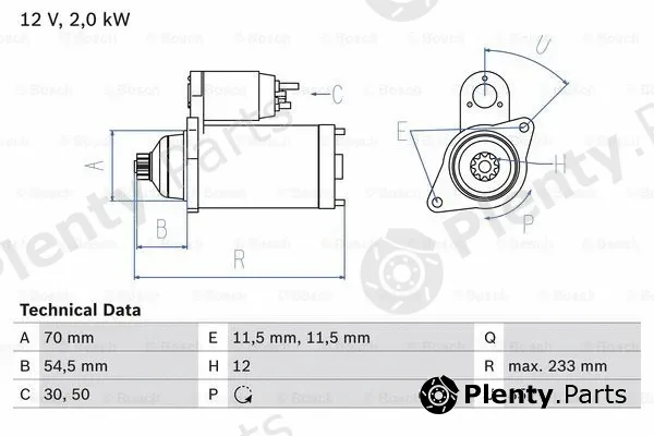 Bosch 0986023540 — Starter