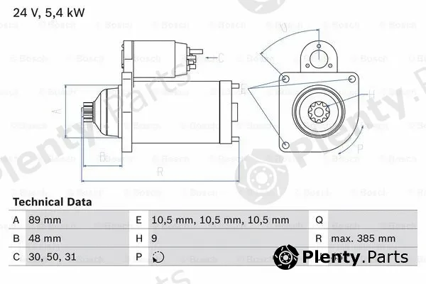Bosch 0986011550 — Starter