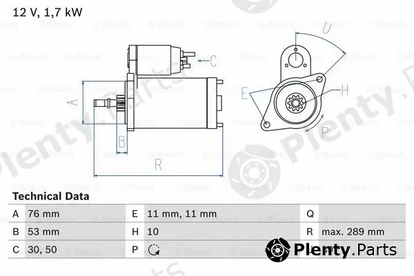 Bosch 0986016700 — Starter