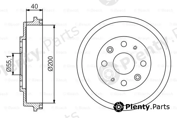 Bosch 0986477191 — Brake Drum