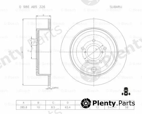 Bosch 0986AB5326 — Brake Disc
