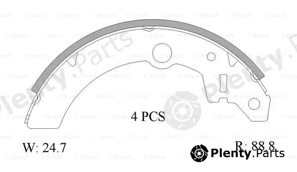 Bosch 0986AB1555 — Brake Shoe Set