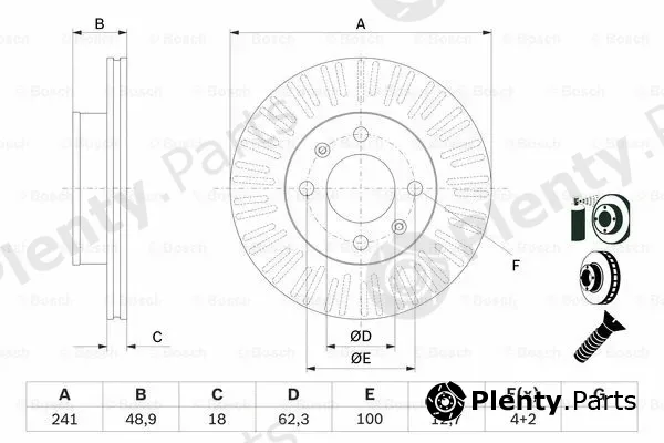 Bosch 0986479E73 — Brake Disc