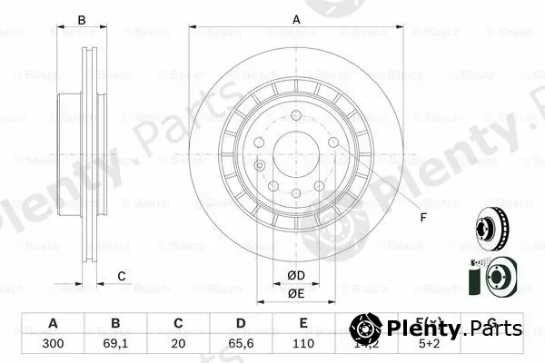 Bosch 0986479D49 — Brake Disc