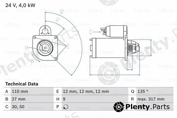 Bosch 0986019010 — Starter