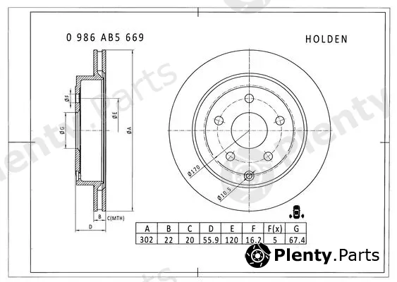 Bosch 0986AB5669 — Brake Disc