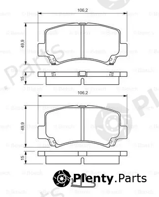 Bosch 0986424626 — Brake Pad Set, disc brake