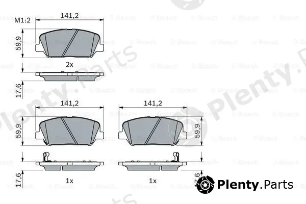 Bosch 0986494979 — Brake Pad Set, disc brake