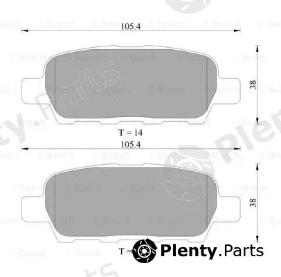 Bosch 0986AB1403 — Brake Pad Set, disc brake