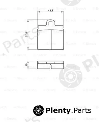 Bosch 0986460701 — Brake Pad Set, disc brake