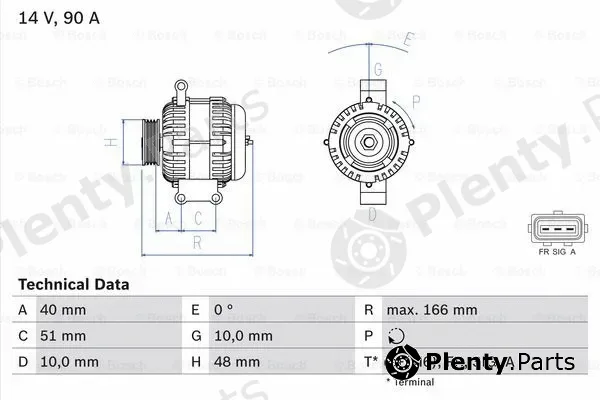 Bosch 0986049141 — Alternator