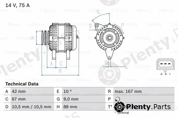 Bosch 0986080390 — Alternator