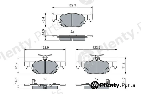 Bosch 0986460027 — Brake Pad Set, disc brake