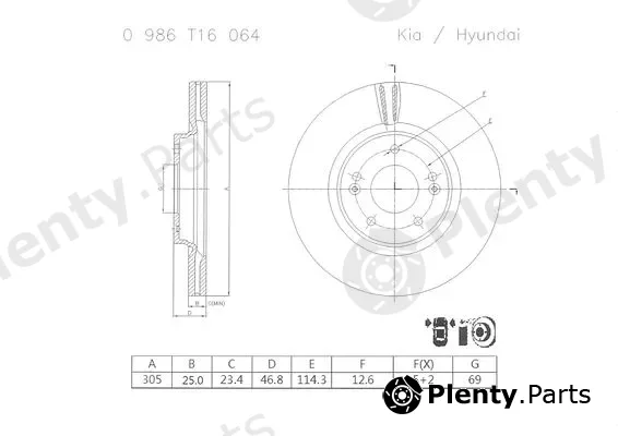 Bosch 0986T16064 — Brake Disc