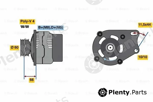 Bosch 0986080670 — Alternator