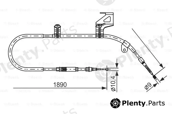 Bosch 1987477804 — Cable Pull, parking brake