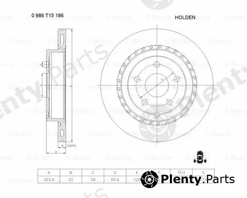 Bosch 0986T15186 — Brake Disc