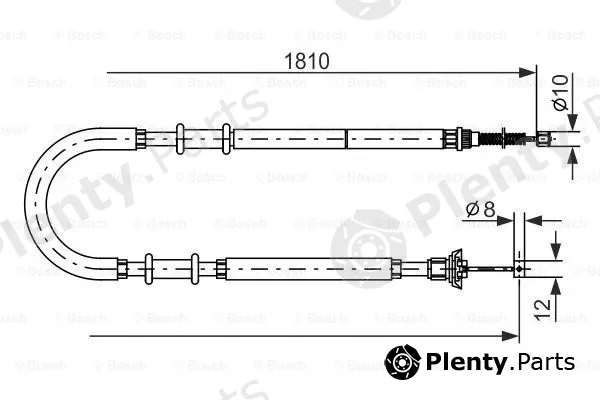 Bosch 1987477723 — Cable Pull, parking brake