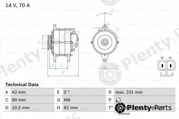 Bosch 0986049730 — Alternator