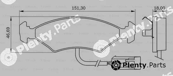 Bosch 0986BB0001 — Brake Pad Set, disc brake