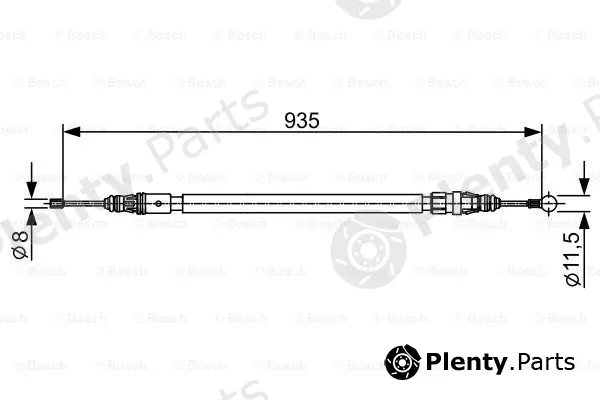 Bosch 1987482430 — Cable Pull, parking brake