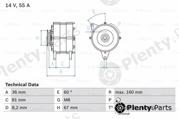 Bosch 0986030760 — Alternator