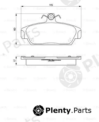 Bosch 0986424092 — Brake Pad Set, disc brake