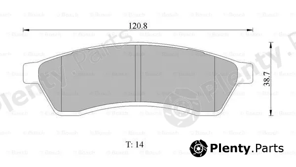 Bosch 0986AB1463 — Brake Pad Set, disc brake