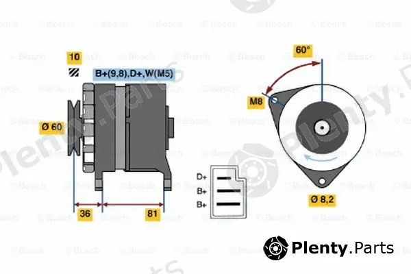 Bosch 0120488182 — Alternator