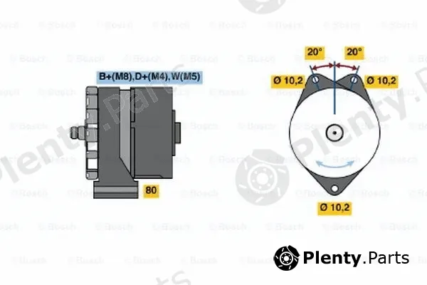 Bosch 0986033100 — Alternator